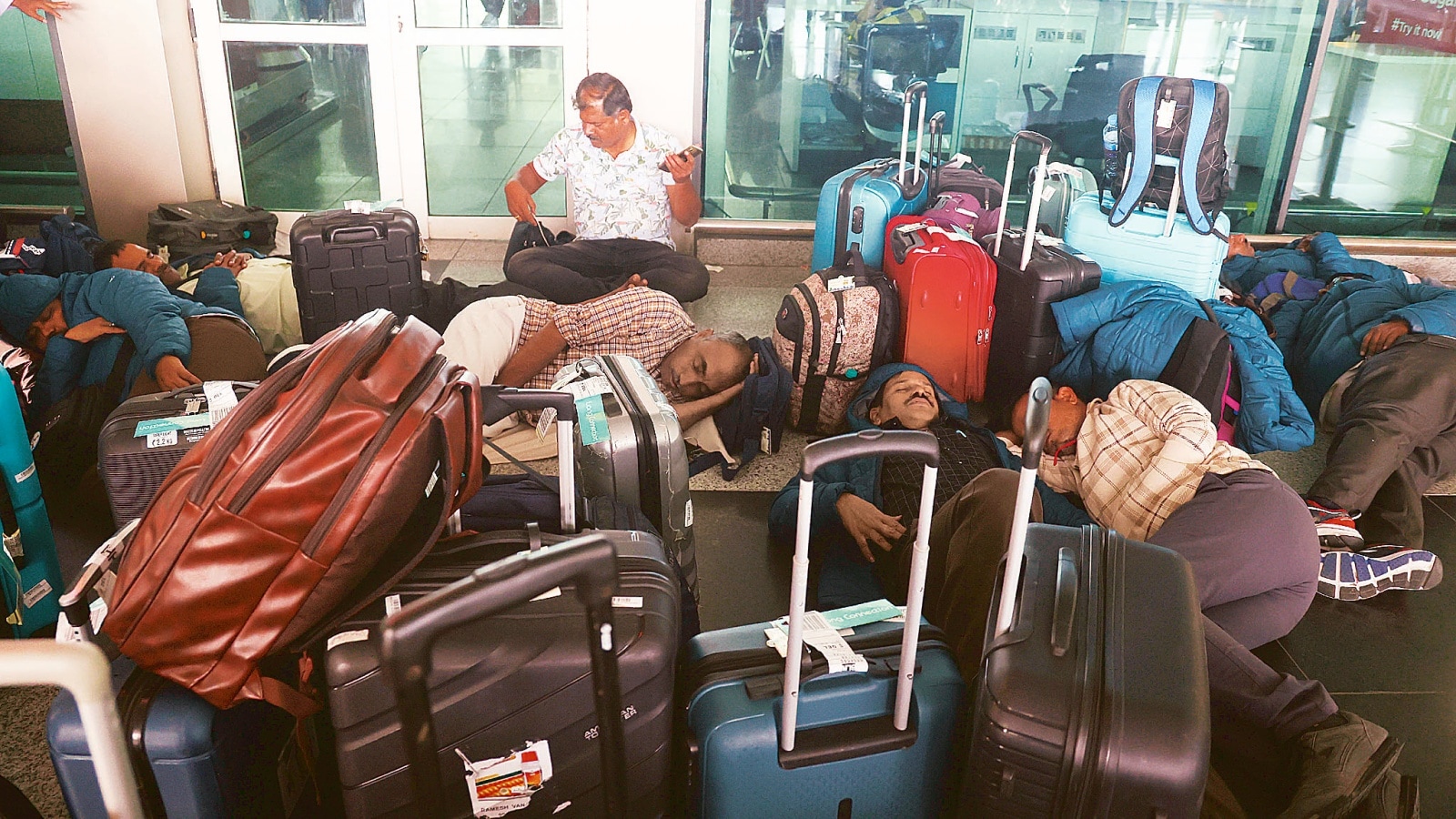 Stranded flyers, long queues: Frustration mounts at IndiGo reservation counter at Delhi airport
