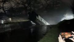 Watch: Moment boat sinks in giant hole in Shropshire canal
